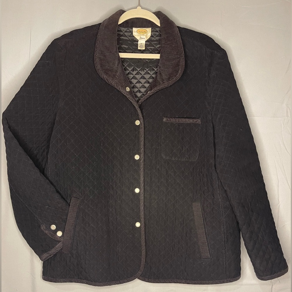 Talbots Black Quilted Jacket
